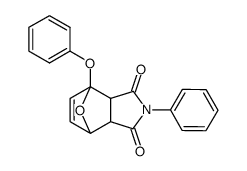 4-phenoxy-2-phenyl-3a,4,7,7a-tetrahydro-1H-4,7-epoxyisoindole-1,3(2H)-dione结构式