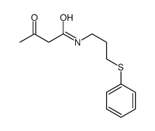 3-oxo-N-(3-phenylsulfanylpropyl)butanamide Structure