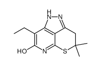 8-Ethyl-4,4-dimethyl-3,4-dihydro-1H-5,1,2,6-thiatriaza-acenaphthylen-7-ol Structure