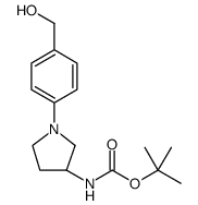 [1-(4-HYDROXYMETHYL-PHENYL)-PYRROLIDIN-3-YL]-CARBAMIC ACID TERT-BUTYL ESTER Structure