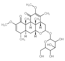 Picrasa-2,12-diene-1,11-dione,16-(â-Dglucopyranosyloxy)- 2,12-dimethoxy-,(16R)- Structure