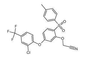 4-(2-chloro-4-trifluoromethylphenoxy)-2-cyanomethoxy-4'-methyldiphenyl sulfone Structure