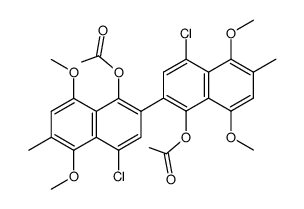 1,1'-Diacetoxy-4,4'-dichlor-5,5',8,8'-tetramethoxy-6,6'-dimethyl-2,2'-binaphthyl Structure