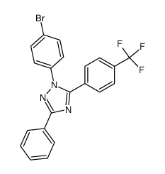 1-(4-bromophenyl)-3-phenyl-5-<4-(trifluoromethyl)phenyl>-1H-1,2,4-triazole结构式
