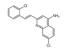 7-chloro-2-[2-(2-chlorophenyl)ethenyl]quinolin-4-amine Structure