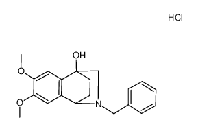 1,4-ethano-2-benzyl-4-hydroxy-6,7-dimethoxy-1,2,3,4-tetrahydroisoquinoline hydrochloride结构式