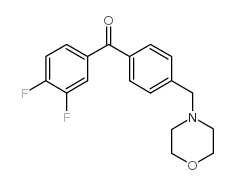 3,4-DIFLUORO-4'-MORPHOLINOMETHYL BENZOPHENONE结构式