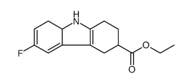 1H-Carbazole-3-carboxylic acid, 6-fluoro-2,3,4,8,8a,9-hexahydro-, ethyl ester结构式