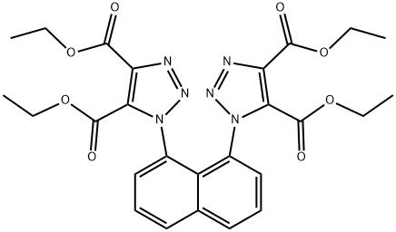 1,1'-(Naphthalene-1,8-diyl)bis(1H-1,2,3-triazole-4,5-dicarboxylic acid diethyl) ester结构式