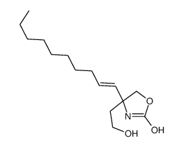 (4R)-4-dec-1-enyl-4-(2-hydroxyethyl)-1,3-oxazolidin-2-one结构式