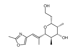 2-(2-hydroxy-ethyl)-3,5-dimethyl-6-[1-methyl-2-(2-methyl-oxazol-4-yl)-vinyl]-tetrahydro-pyran-4-ol Structure