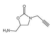 5-(aminomethyl)-3-prop-2-ynyl-1,3-oxazolidin-2-one结构式