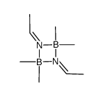 (1Z,3Z)-1,3-diethylidene-2,2,4,4-tetramethyl-1,2,3,4-tetrahydro-14,34,24,44-diazadiborete结构式