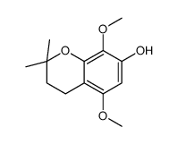 5,8-dimethoxy-2,2-dimethyl-3,4-dihydrochromen-7-ol结构式