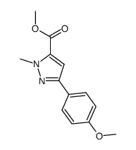 methyl 3-(4-methoxyphenyl)-1-methyl-1H-pyrazole-5-carboxylate结构式