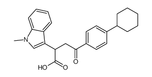 4-(4-cyclohexylphenyl)-2-(1-methylindol-3-yl)-4-oxobutanoic acid Structure