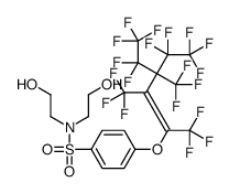 N,N-bis(2-hydroxyethyl)-4-[[4,4,5,5,5-pentafluoro-3-(pentafluoroethyl)-1,2,3-tris(trifluoromethyl)pent-1-enyl]oxy]benzenesulphonamide结构式