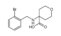 2H-Pyran-4-carboxylic acid, 4-[[(2-bromophenyl)methyl]amino]tetrahydro Structure