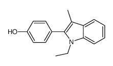 4-(1-ethyl-3-methylindol-2-yl)phenol结构式