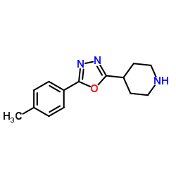 4-[5-(4-Methylphenyl)-1,3,4-oxadiazol-2-yl]piperidine结构式