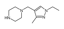 Piperazine, 1-[(1-ethyl-3-methyl-1H-pyrazol-4-yl)methyl] Structure