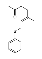 5-methyl-7-phenylsulfanylhept-5-en-2-one Structure