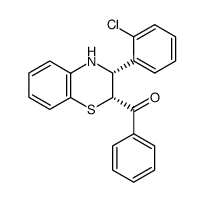 [(2R,3R)-3-(2-Chloro-phenyl)-3,4-dihydro-2H-benzo[1,4]thiazin-2-yl]-phenyl-methanone Structure