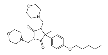 5-methyl-1,3-bis(morpholin-4-ylmethyl)-5-(4-pentoxyphenyl)imidazolidine-2,4-dione Structure