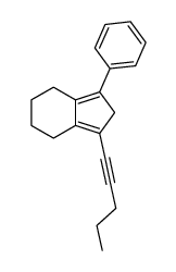 1-(pent-1-ynyl)-3-phenyl-4,5,6,7-tetrahydro-2H-indene结构式