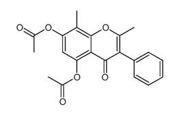 5,7-diacetoxy-2,8-dimethyl-3-phenyl-chromen-4-one结构式