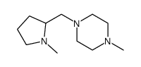 1-methyl-4-[(1-methylpyrrolidin-2-yl)methyl]piperazine结构式