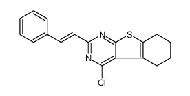 4-CHLORO-2-[2-PHENYLVINYL]-5,6,7,8-TETRAHYDRO[1]BENZOTHIENO[2,3-D]PYRIMIDINE Structure