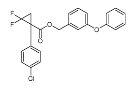 (3-phenoxyphenyl)methyl 1-(4-chlorophenyl)-2,2-difluorocyclopropane-1-carboxylate结构式