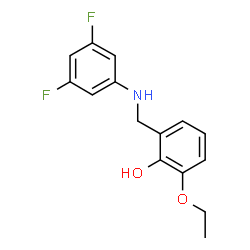2-{[(3,5-Difluorophenyl)amino]methyl}-6-ethoxyphenol结构式
