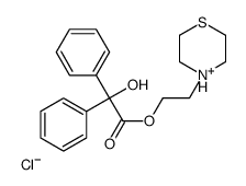 2-(1-thia-4-azoniacyclohex-4-yl)ethyl 2-hydroxy-2,2-diphenyl-acetate c hloride结构式