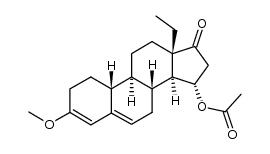 15α-Acetoxy-3-methoxy-18-methyl-3,5-estradien-17-on Structure