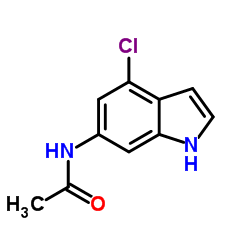 Acetamide, N-(4-chloro-1H-indol-6-yl)- structure