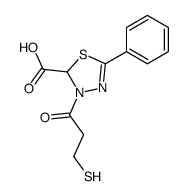 2,3-Dihydro-3-(3-mercapto-1-oxopropyl)-5-phenyl-1,3,4-thiadiazole-2-carboxylic acid Structure