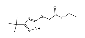 3- t -butyl-5-carboethoxymethylthio-1H-1,2,4-triazole结构式