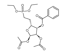 1,2-di-O-acetyl-3-O-benzoyl-5,6-dideoxy-6-diethylphosphono-D-ribo-hexofuranose Structure