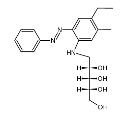 1-(4-ethyl-5-methyl-2-phenylazo-anilino)-D-1-deoxy-ribitol结构式
