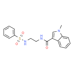 1-Methyl-N-{2-[(phenylsulfonyl)amino]ethyl}-1H-indole-3-carboxamide Structure