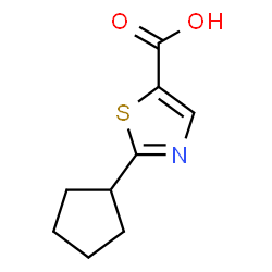 2-Cyclopentylthiazole-5-carboxylicacid structure