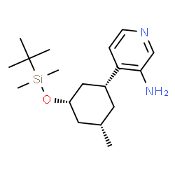 rel-4-[(1R,3S,5S)-3-[[(1,1-Dimethylethyl)dimethylsilyl]oxy]-5-methylcyclohexyl]-3-pyridinamine Structure