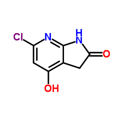 6-Chloro-4-hydroxy-1,3-dihydro-2H-pyrrolo[2,3-b]pyridin-2-one结构式