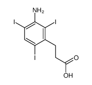 3-(3-AMINO-2,4,6-TRIIODOPHENYL)PROPIONIC ACID Structure