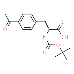 Boc-D-4-acetylphe结构式