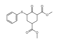 dimethyl 4-oxo-5-(phenylthio)cyclohexane-1,3-dicarboxylate Structure