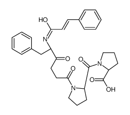 (5-cinnamido-4-oxo-6-phenylhexanoyl)prolyl-proline Structure