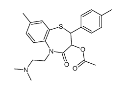 [5-[2-(dimethylamino)ethyl]-8-methyl-2-(4-methylphenyl)-4-oxo-2,3-dihydro-1,5-benzothiazepin-3-yl] acetate结构式